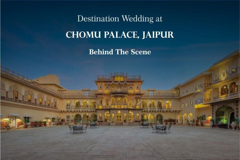 How much does a destination wedding in the Chomu Palace, Jaipur cost?